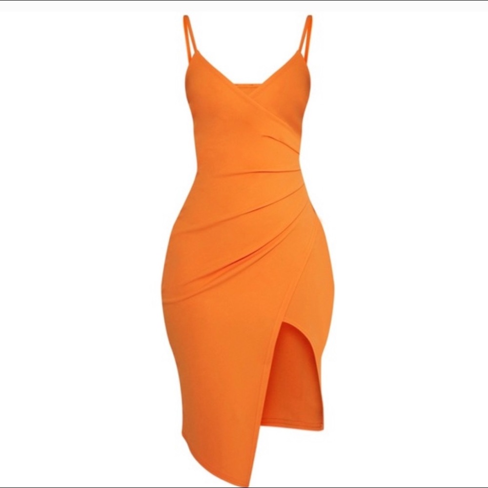 Kylie Jenner Orange Dress